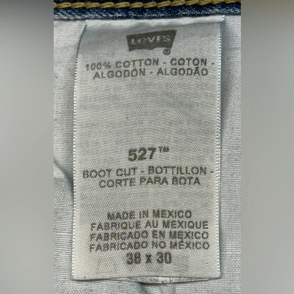 Levi’s 527 Bootcut Jeans Distressed Workwear Denim 38x30